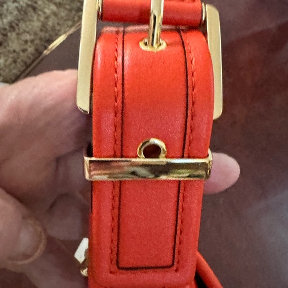 Michael Kors Orange Leather Shoulder Bag - Picture 6 of 9